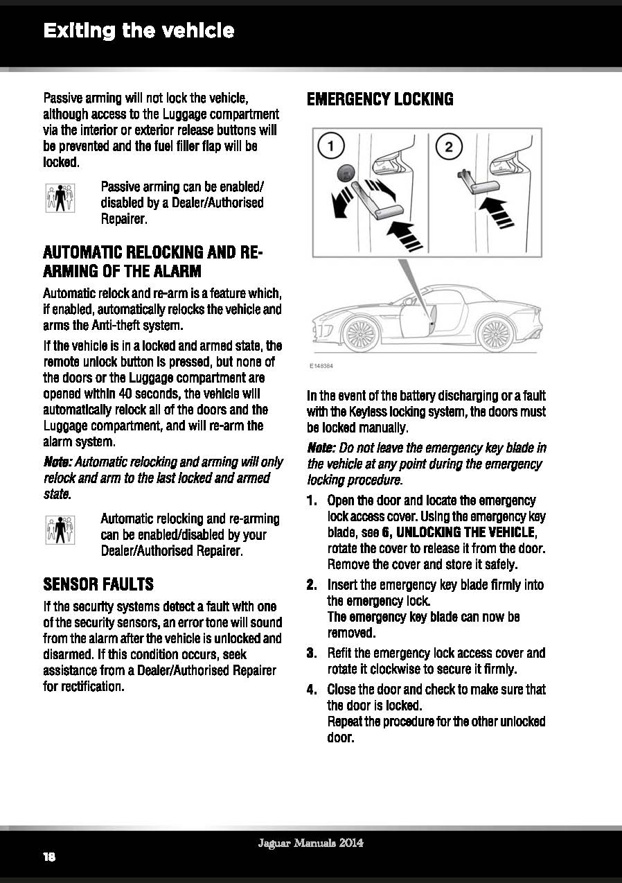 2015 Jaguar F-Type Owner's Manual | English