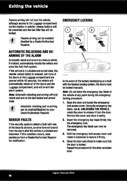 2015 Jaguar F-Type Owner's Manual | English