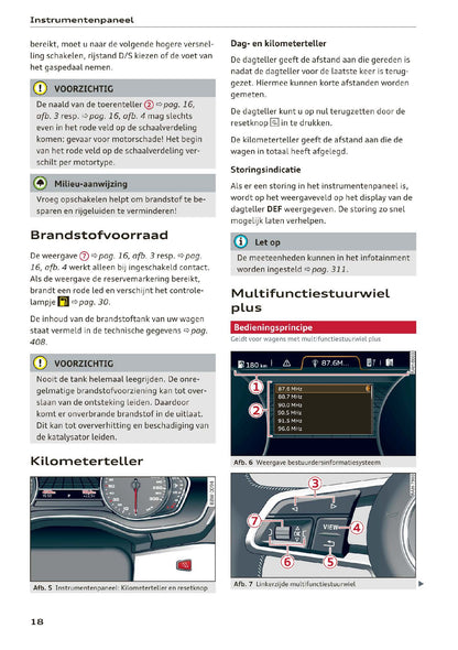 2018-2019 Audi A4 Owner's Manual | Dutch