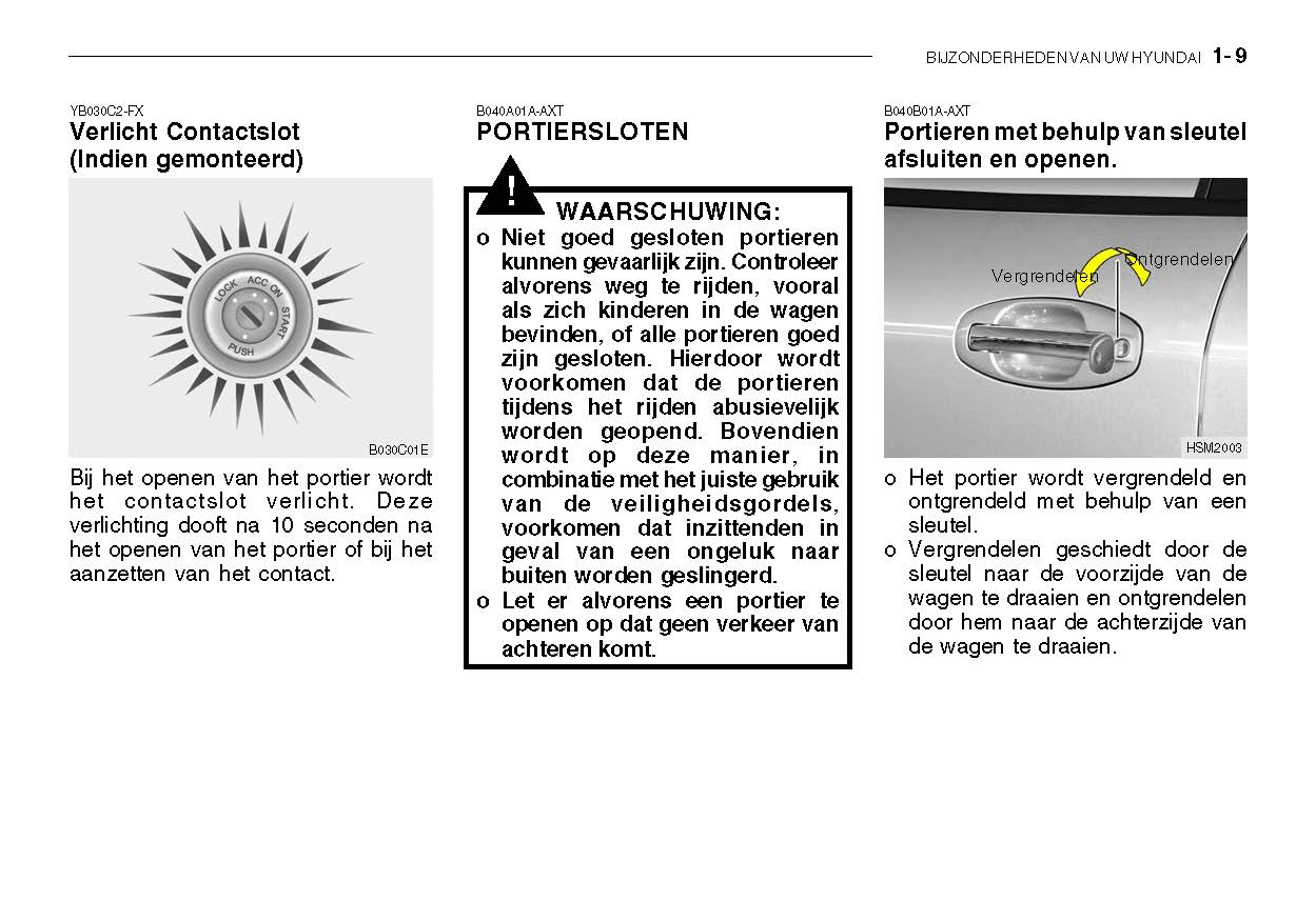 2005-2006 Hyundai Santa Fe Owner's Manual | Dutch