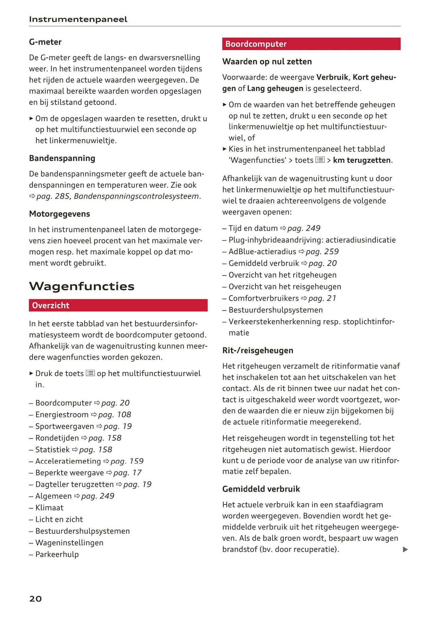 2018-2023 Audi Q3/Q3 Sportback/RS Q3/RS Q3 Sportback Owner's Manual | Dutch