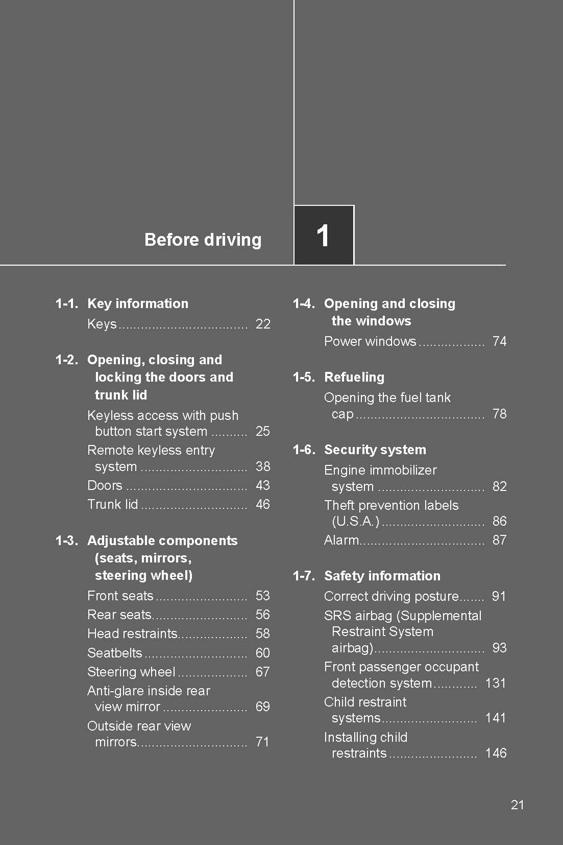 2019 Subaru BRZ Owner's Manual | English