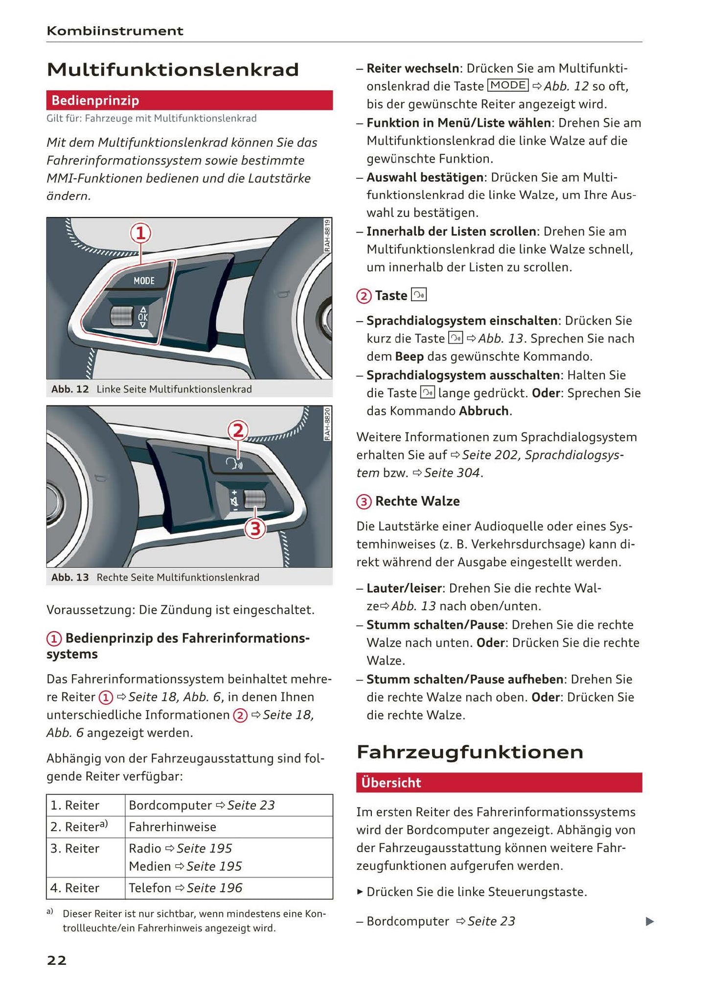 2017-2020 Audi A5/A5 Cabriolet/A5 Coupé/A5 Sportback/A5 Sportback g-tron Owner's Manual | German