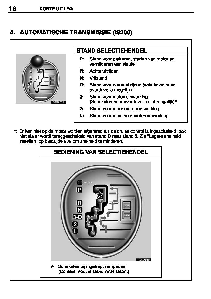 2004-2005 Lexus IS200/IS300 Bedienungsanleitung | Niederländisch