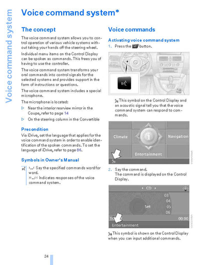 2009 BMW 6 Series Coupé/6 Series Cabriolet Owner's Manual | English