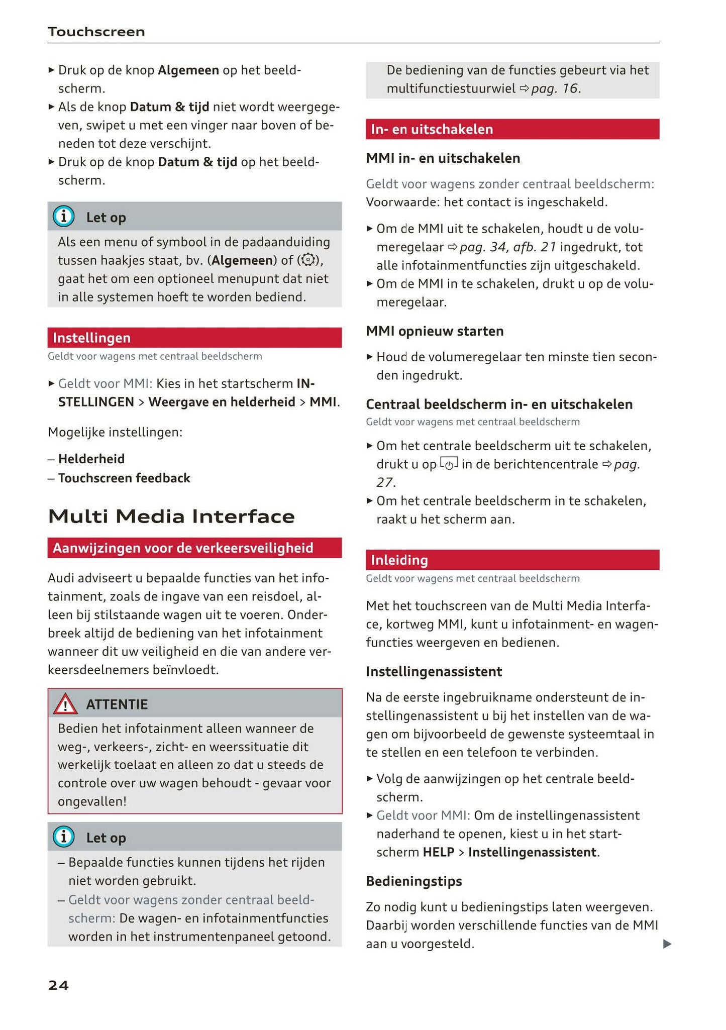 2018-2023 Audi Q3/Q3 Sportback/RS Q3/RS Q3 Sportback Owner's Manual | Dutch