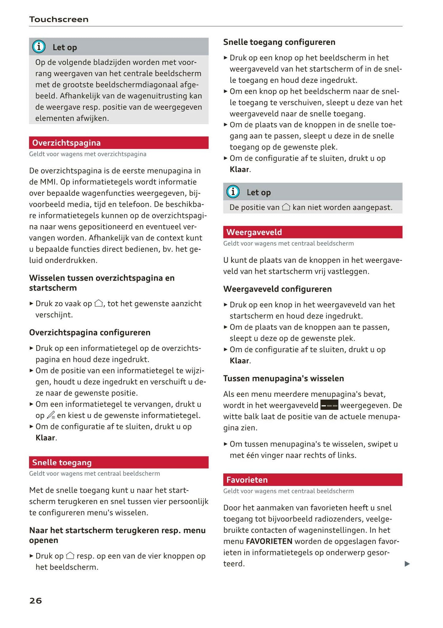 2018-2023 Audi Q3/Q3 Sportback/RS Q3/RS Q3 Sportback Owner's Manual | Dutch