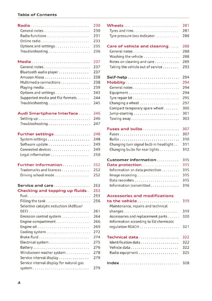 2020-2023 Audi A3 Manuel du propriétaire | Anglais