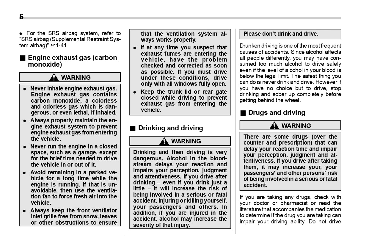 2018 Subaru Legacy/Outback Owner's Manual | English