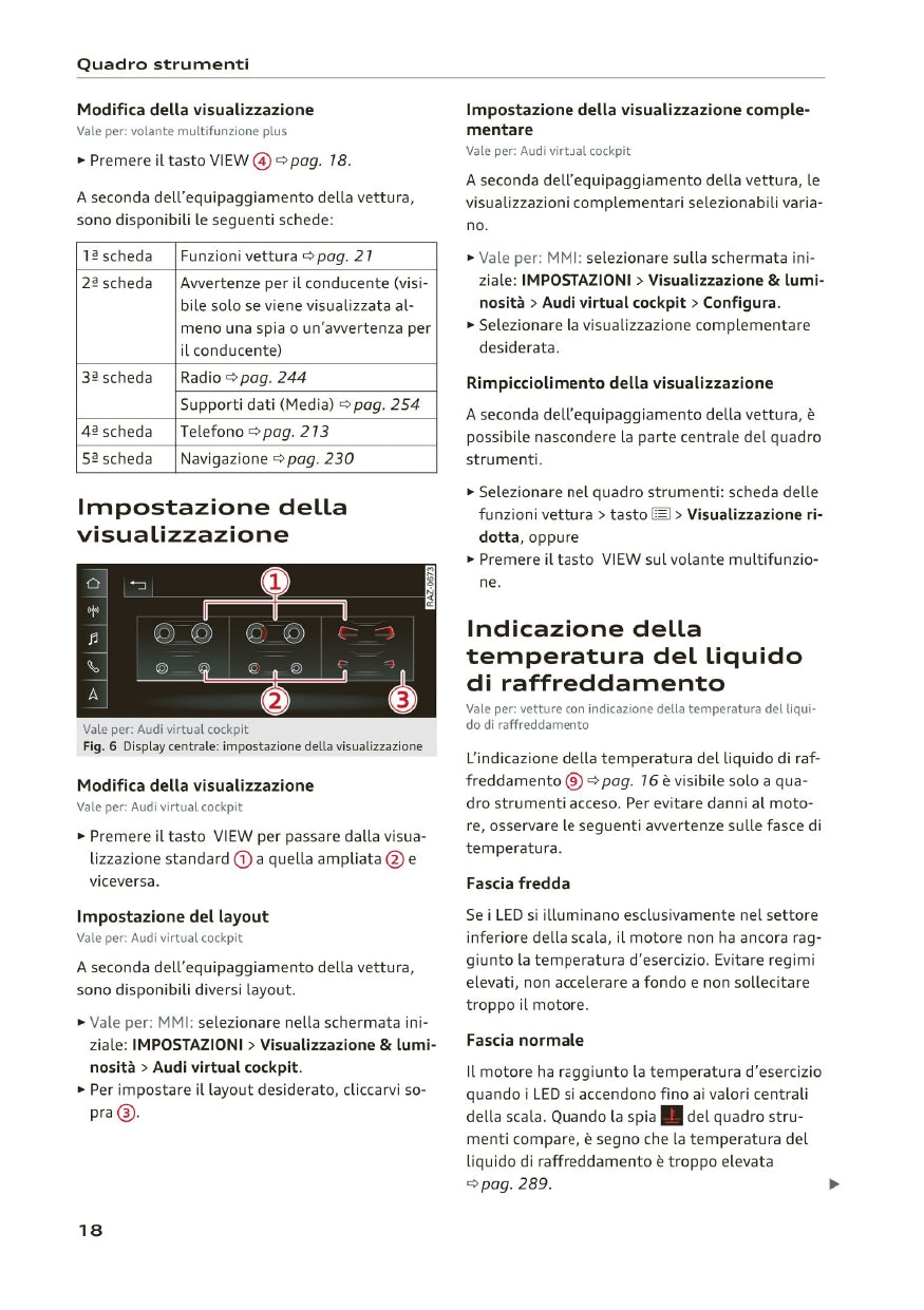 2020-2023 Audi A3 Bedienungsanleitung | Italienisch